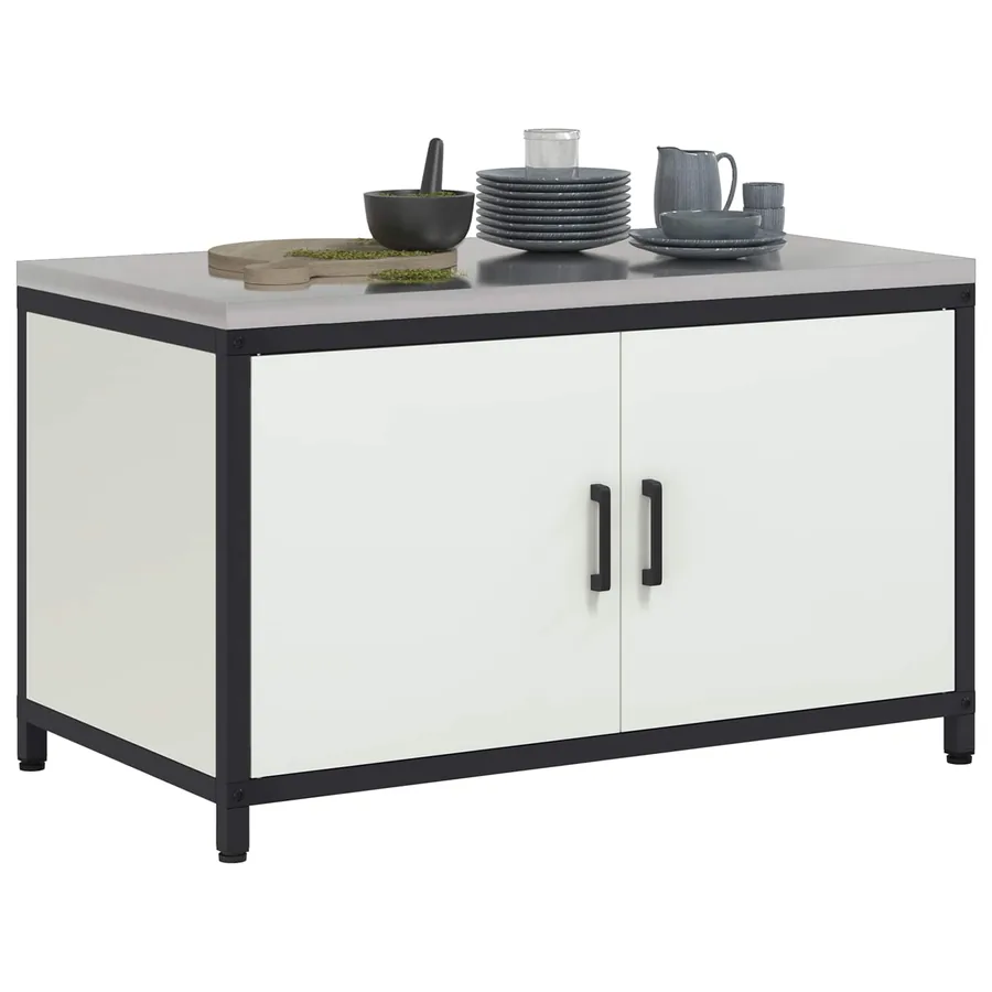 Rangement de cuisine HATTEM Blanc 90 x 50 x 53 cm Acier - 3