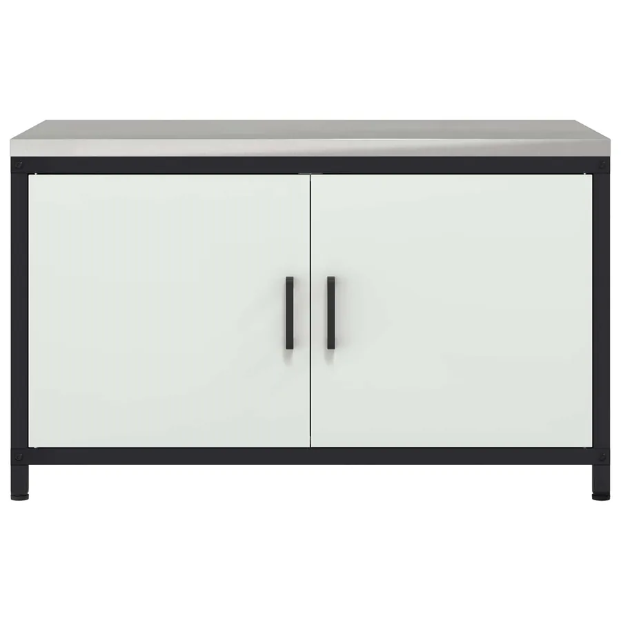 Rangement de cuisine HATTEM Blanc 90 x 50 x 53 cm Acier - 7