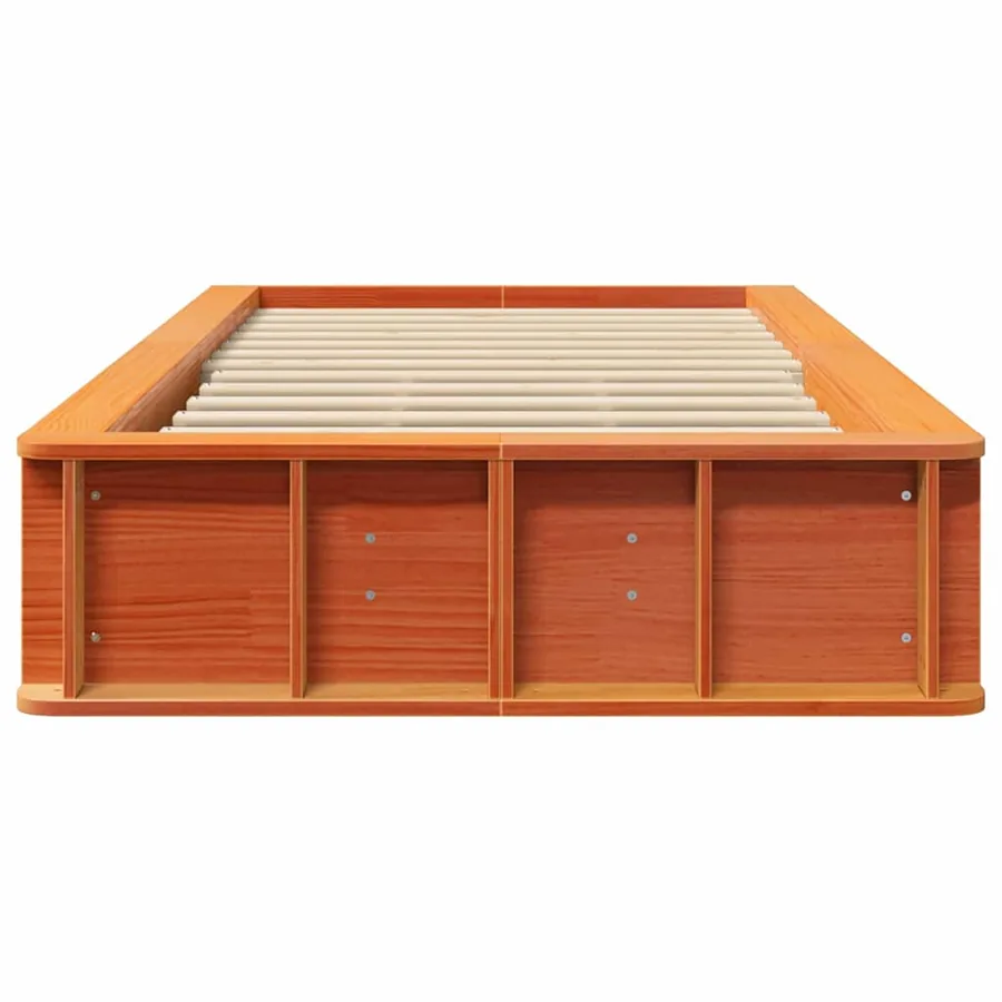 Cadre de lit Cire marron 80 x 200 cm Bois de pin massif - 5