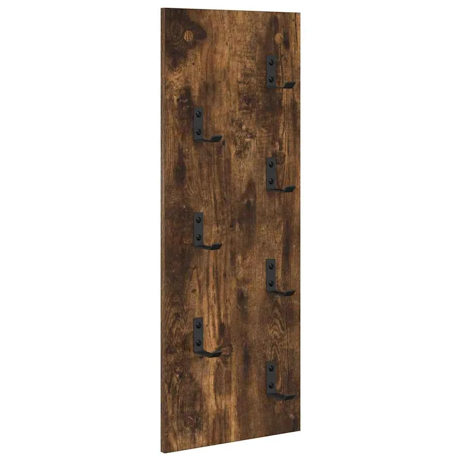 Porte-manteau mural Montage mural Chêne fumé 30 x 1,5 x 80 cm - 2