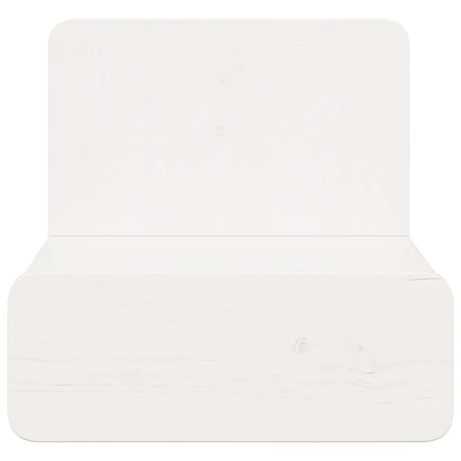 Table de chevet Blanc 44 x 32,5 x 40 cm Bois massif en pin - 6