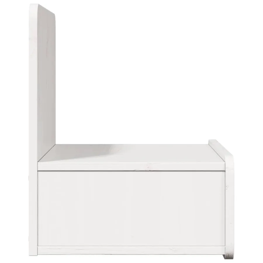 Table de chevet Blanc 44 x 32,5 x 40 cm Bois massif en pin - 7