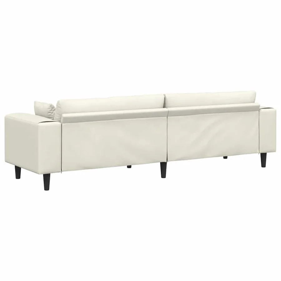 Canapé Crème 250 x 77 x 76 cm Velours - 6