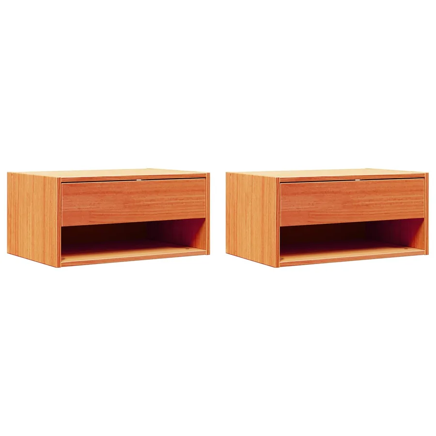 Table de chevet avec tiroir 2 pcs Brun cire 50 x 32,5 x 24 cm - 2