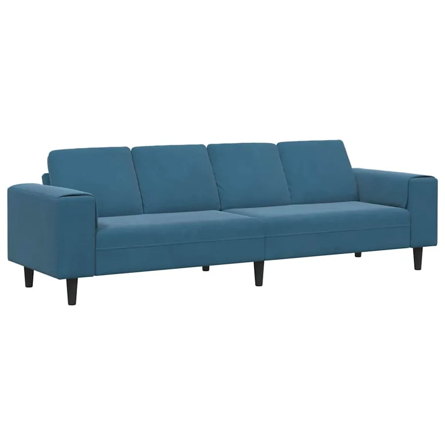 Canapé de salon Bleu 250 x 77 x 76 cm - 2
