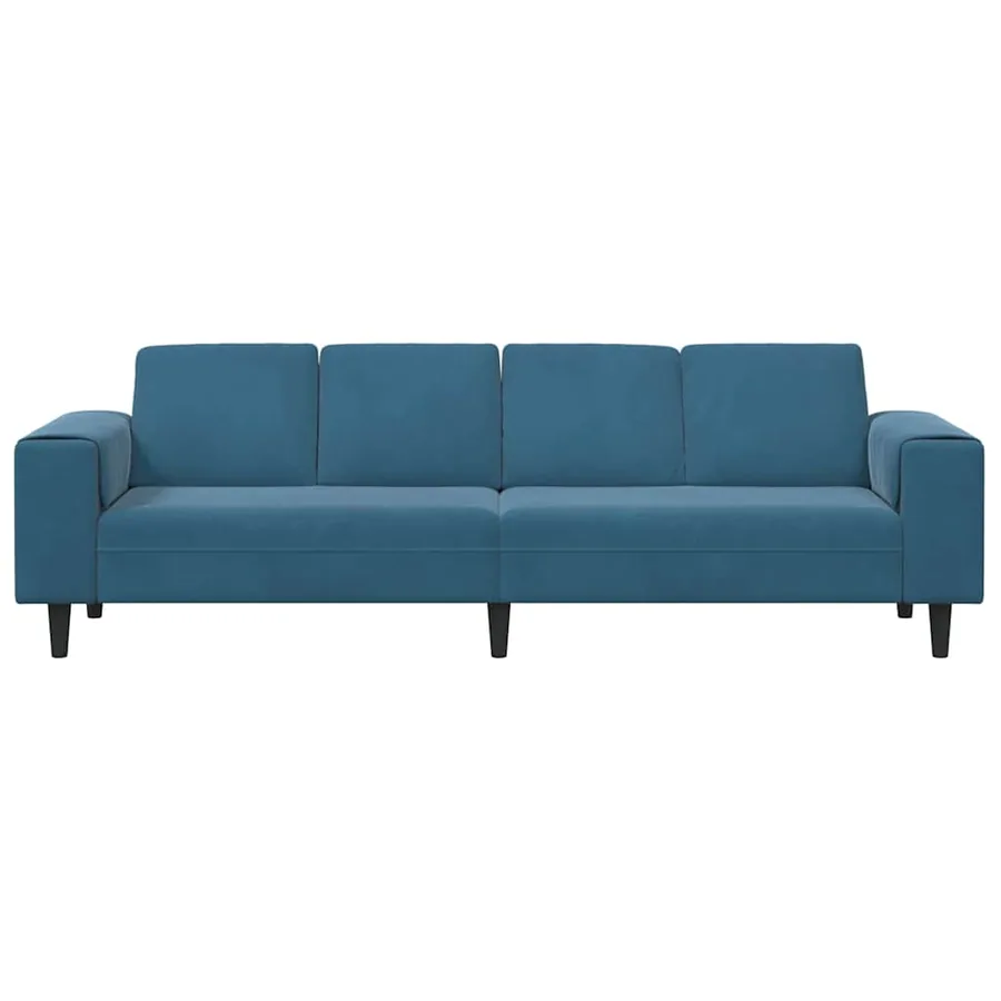 Canapé de salon Bleu 250 x 77 x 76 cm - 4