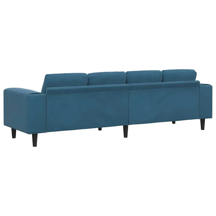 Canapé de salon Bleu 250 x 77 x 76 cm - 6