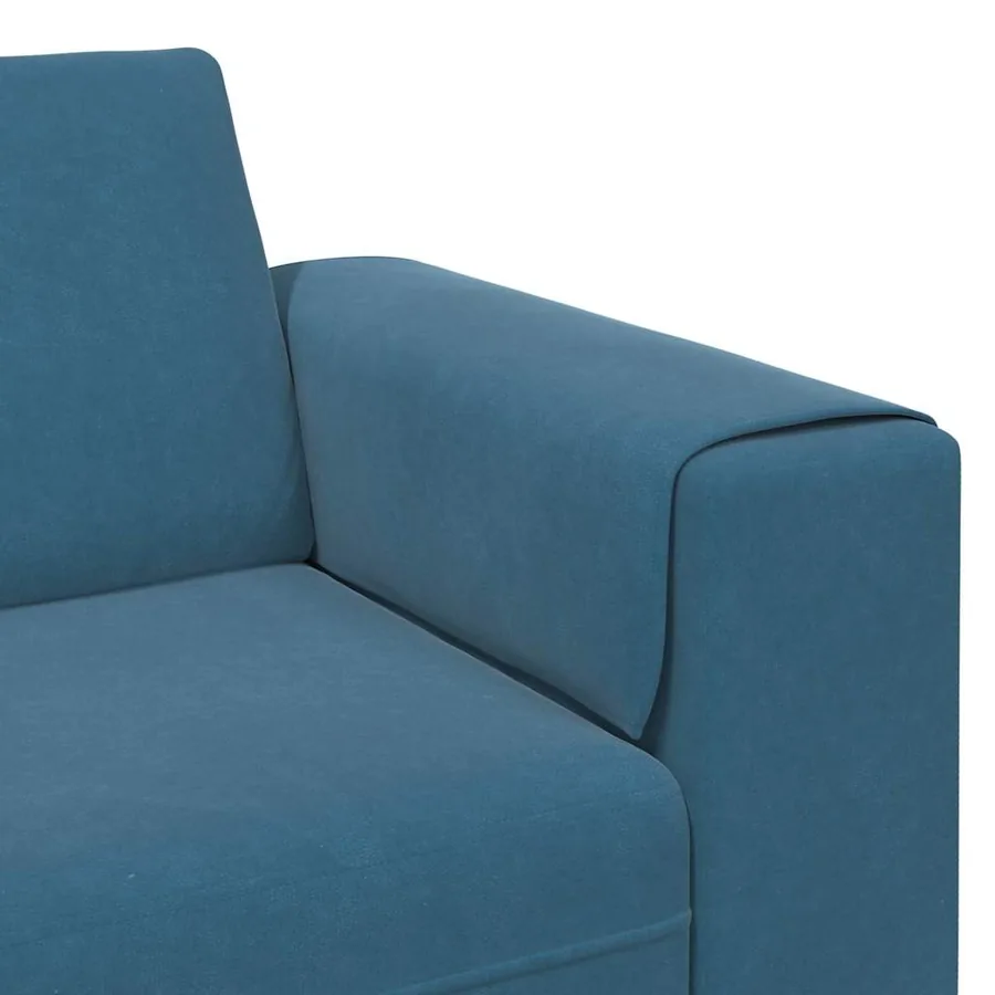 Canapé de salon Bleu 250 x 77 x 76 cm - 7