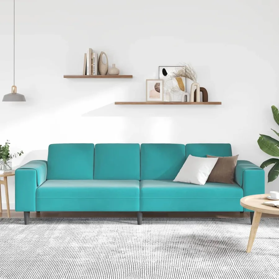 Canapé de salon Turquoise 250 x 188 x 76 cm - 3