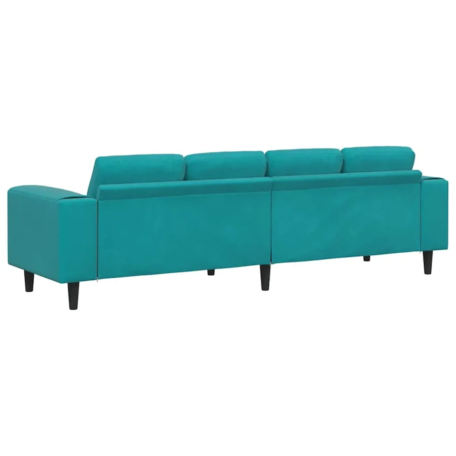 Canapé de salon Turquoise 250 x 188 x 76 cm - 6