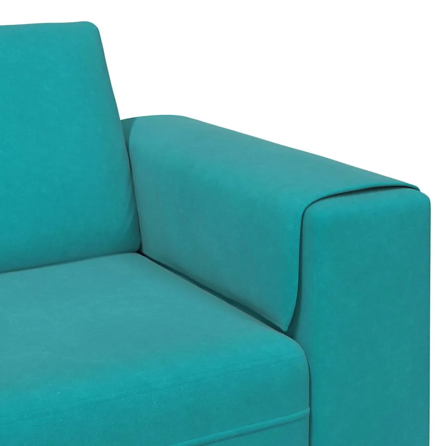 Canapé de salon Turquoise 250 x 188 x 76 cm - 7