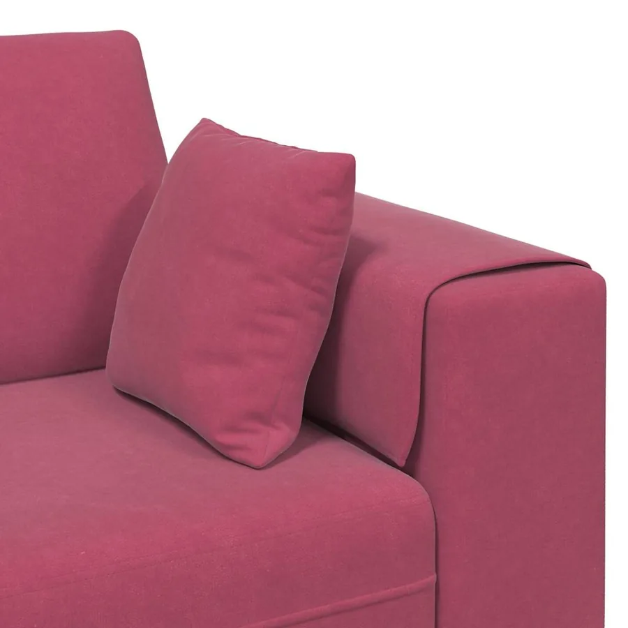 Canapé Bordeaux 250 x 77 x 76 cm Velours - 7