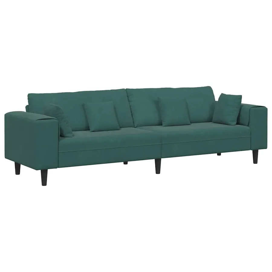 Canapé Vert foncé 250 x 77 x 76 cm Velours - 2