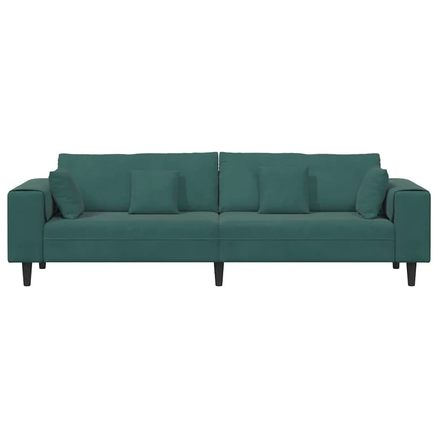 Canapé Vert foncé 250 x 77 x 76 cm Velours - 4