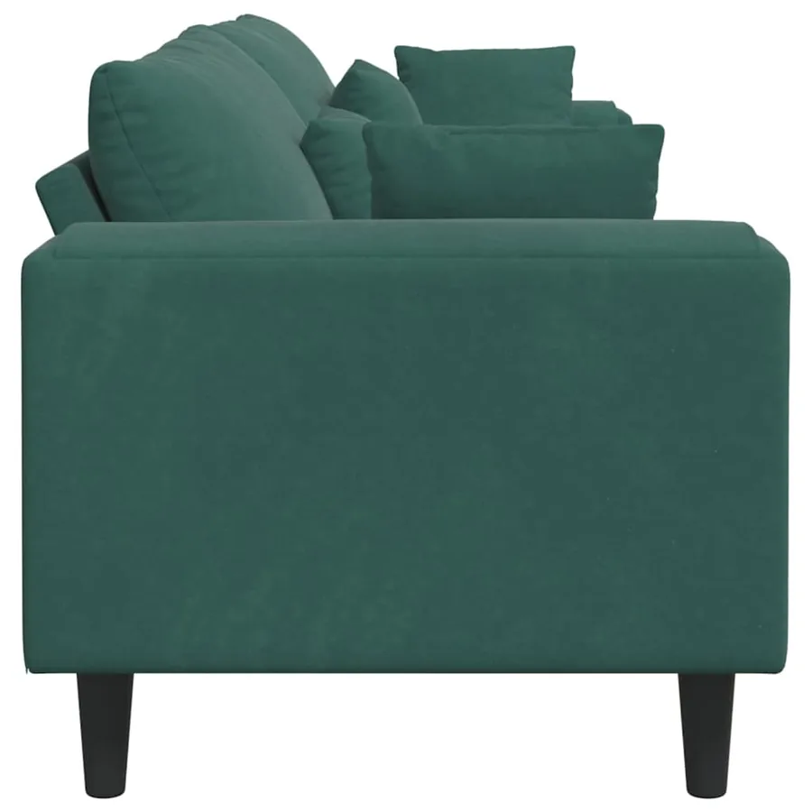 Canapé Vert foncé 250 x 77 x 76 cm Velours - 5