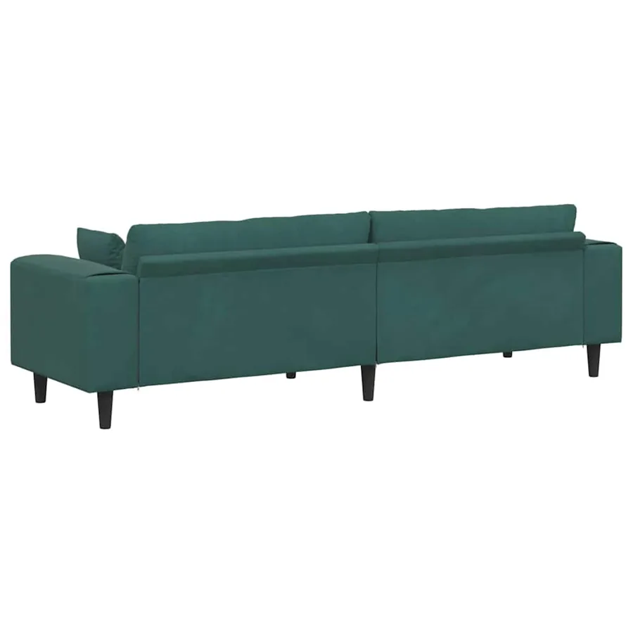 Canapé Vert foncé 250 x 77 x 76 cm Velours - 6