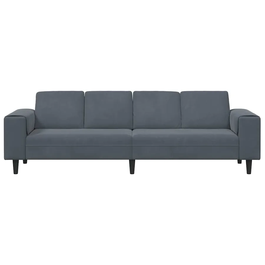 Canapé de salon Gris foncé 250 x 77 x 76 cm - 4