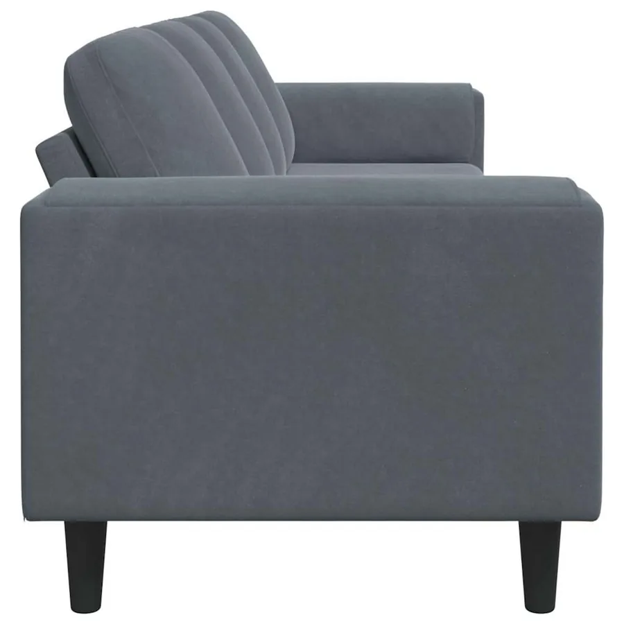 Canapé de salon Gris foncé 250 x 77 x 76 cm - 5
