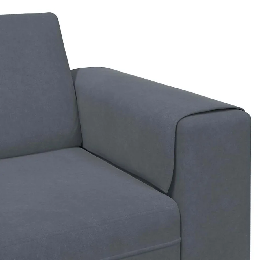 Canapé de salon Gris foncé 250 x 77 x 76 cm - 7
