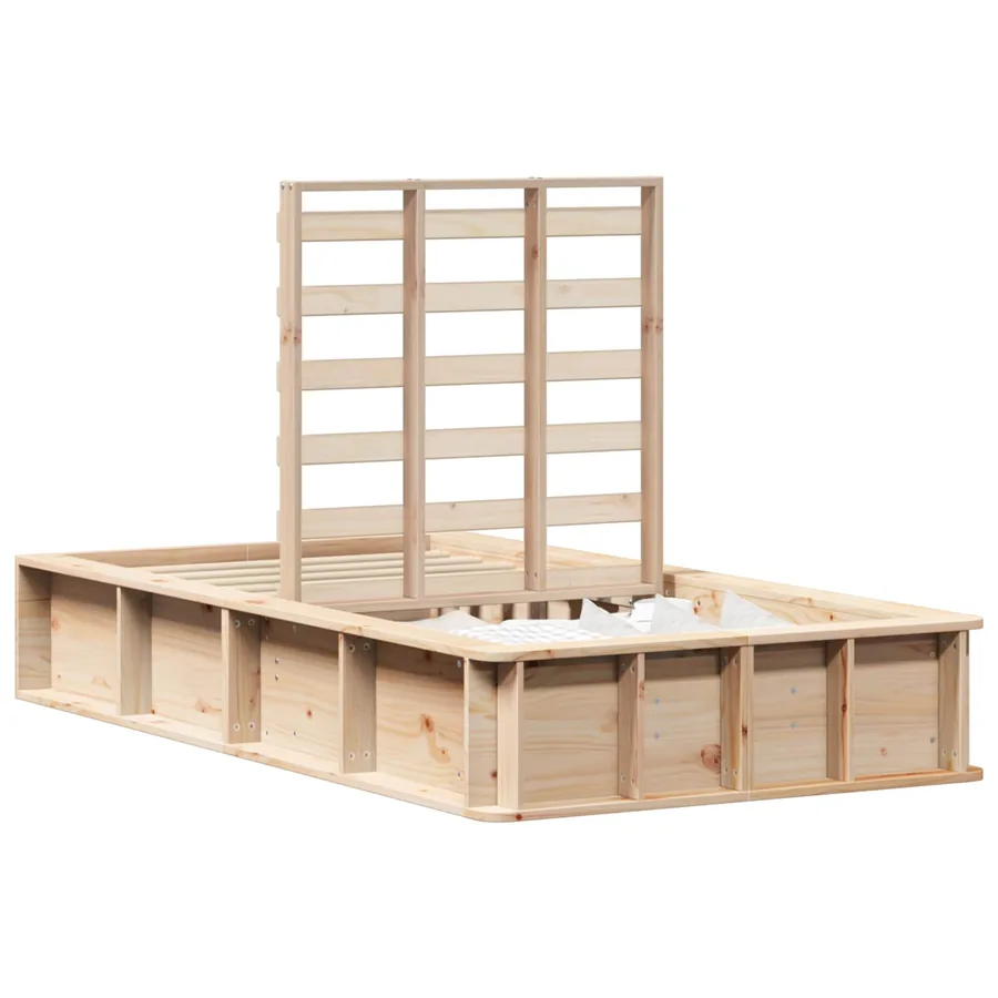 Cadre de lit Cire marron 75 x 190 cm Bois de pin massif - 2