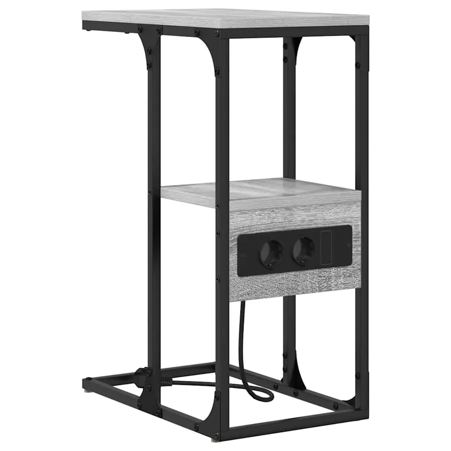 Cabinet de chevet avec tiroir Sonoma gris 41.5 x 26 x 60.5 cm - 2