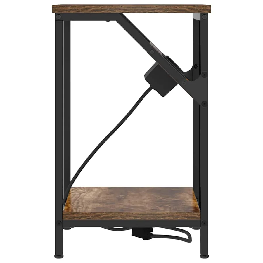 Cabinet de chevet 2 pcs Chêne fumé 38 x 30 x 48 cm - 7