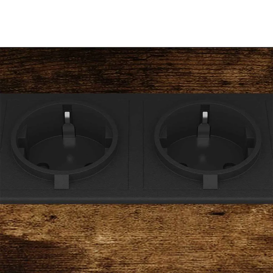 Cabinet de chevet 2 pcs Chêne fumé 38 x 30 x 48 cm - 9