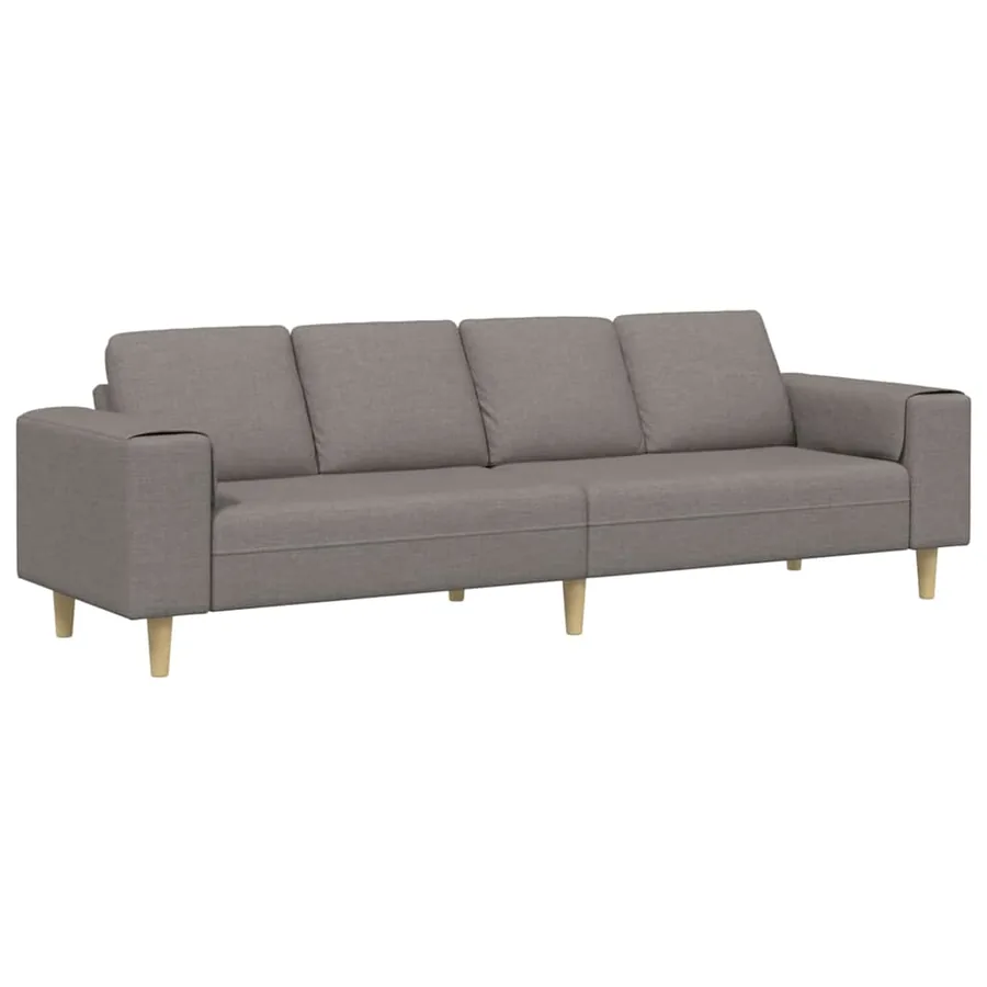 Canapé de salon Taupe 250 x 77 x 76 cm Polyester - 2