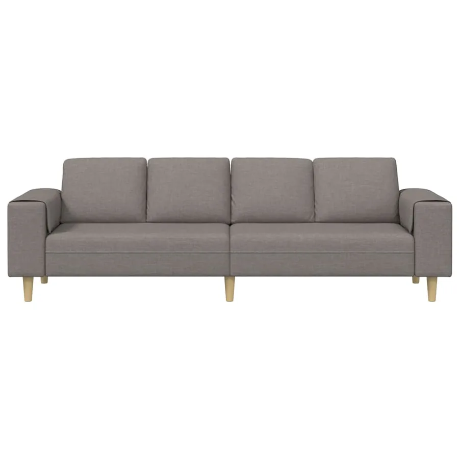 Canapé de salon Taupe 250 x 77 x 76 cm Polyester - 4