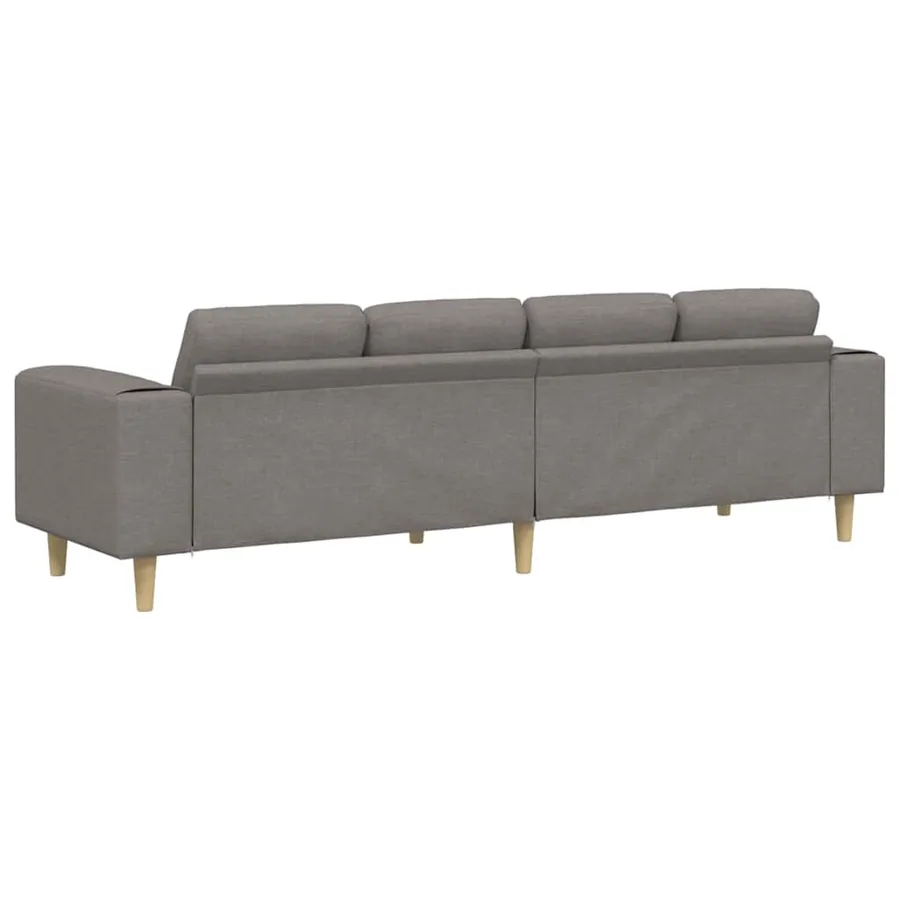 Canapé de salon Taupe 250 x 77 x 76 cm Polyester - 6