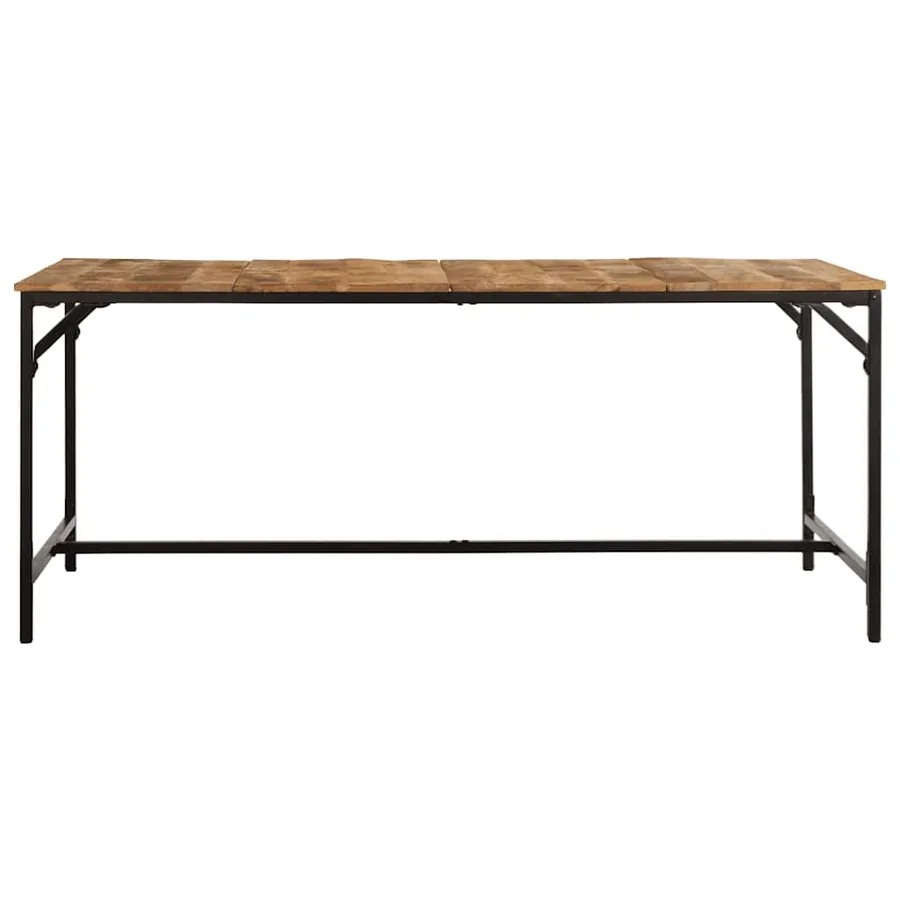 Table à manger 180x90x75 cm bois de manguier massif brut - 2