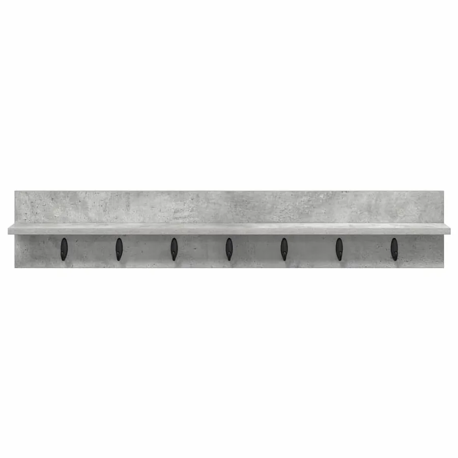 Porte-manteau mural Montage mural Gris béton 100 x 10,5 x 18 cm - 5