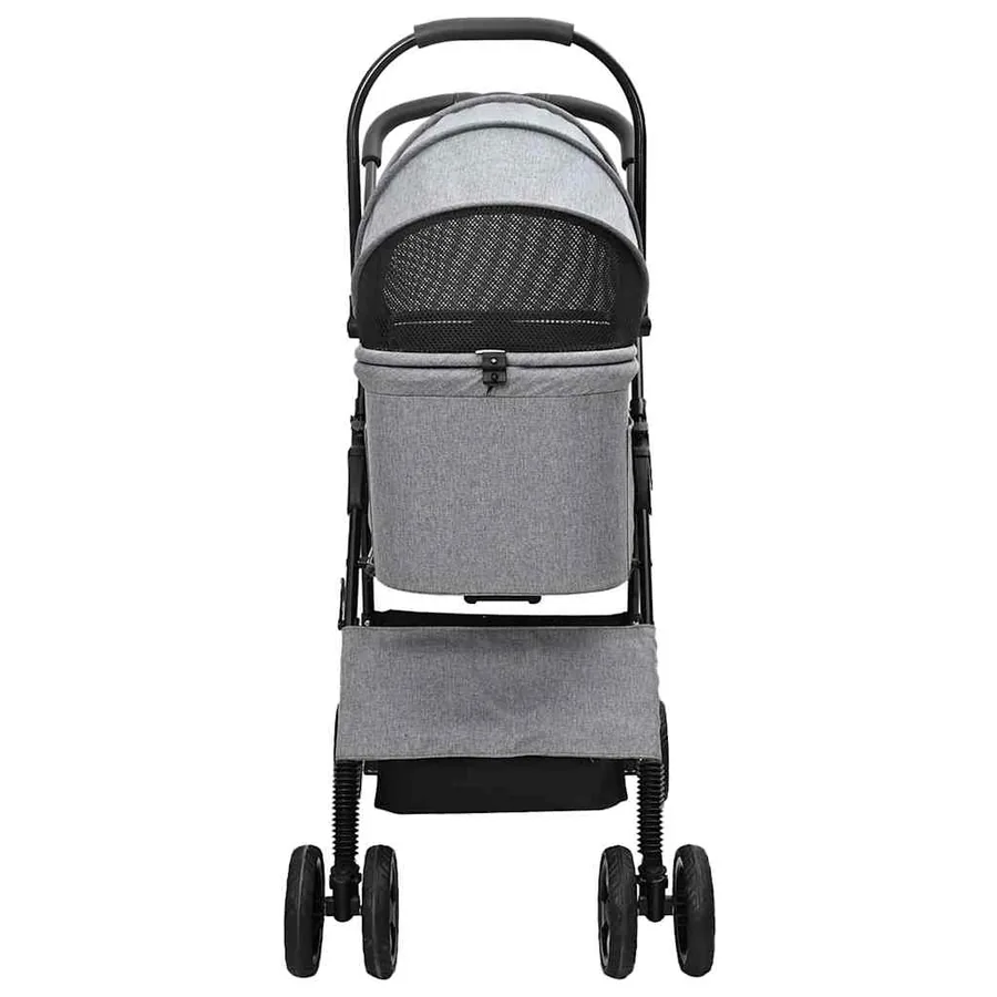 Poussette Pliante pour Animaux Gris 81 x 47 x 99 cm Polyester - 6