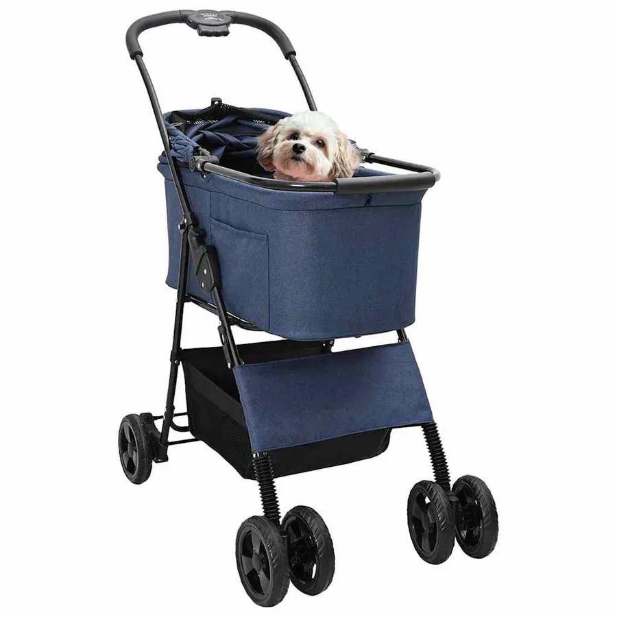 Poussette Pliante pour Animaux Bleu 81 x 47 x 99 cm Polyester - 2