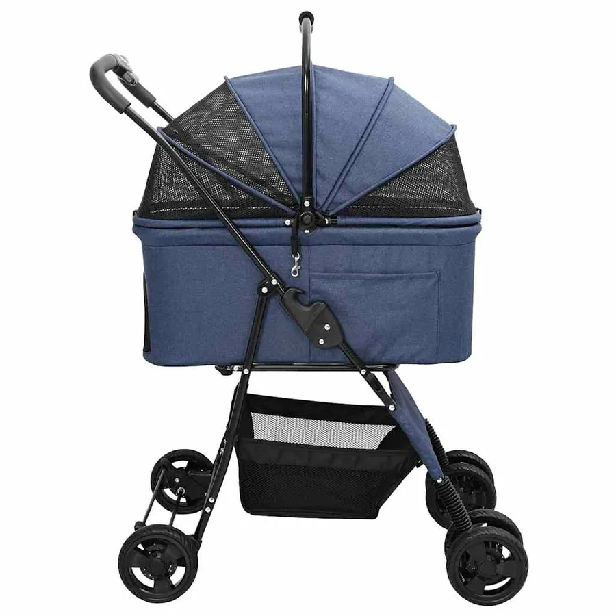 Poussette Pliante pour Animaux Bleu 81 x 47 x 99 cm Polyester - 7