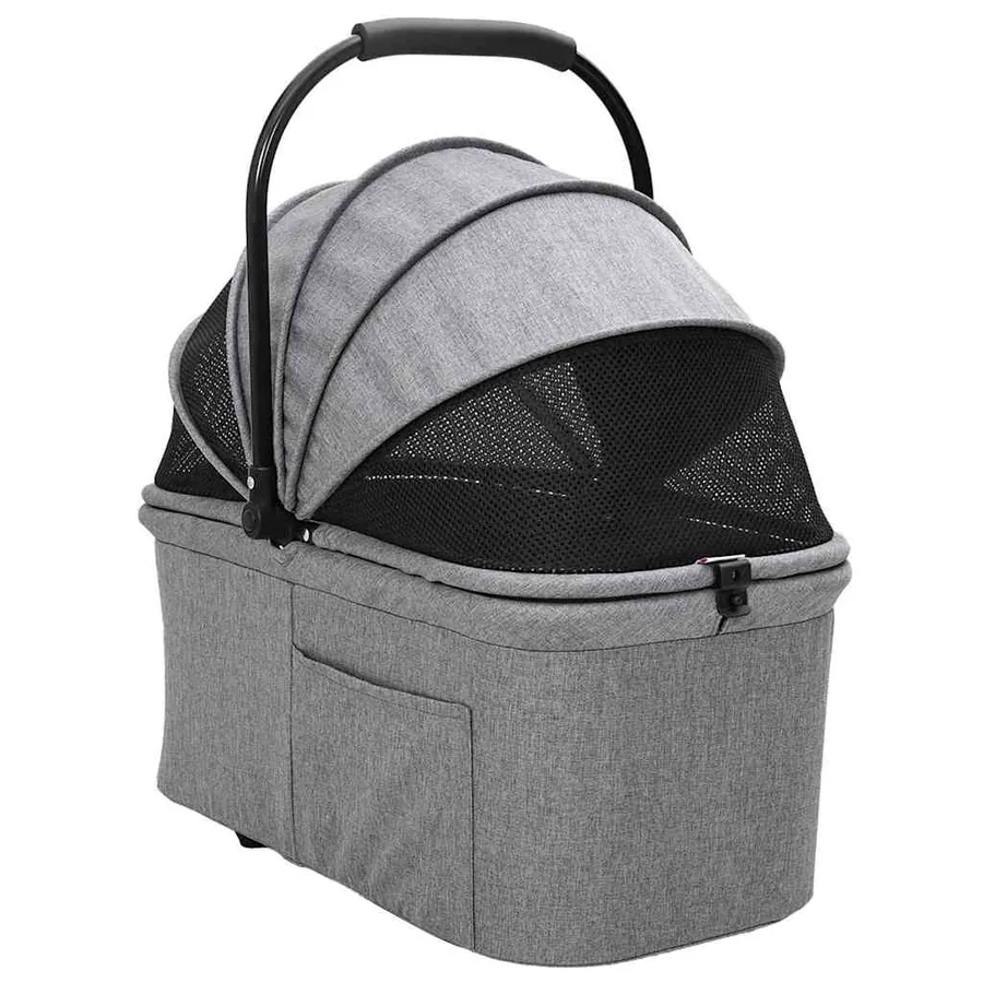 Poussette Pliante pour Animaux Gris 78 x 54 x 101 cm Polyester - 4