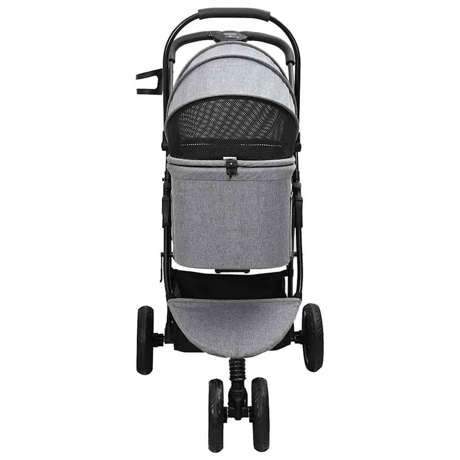 Poussette Pliante pour Animaux Gris 78 x 54 x 101 cm Polyester - 7