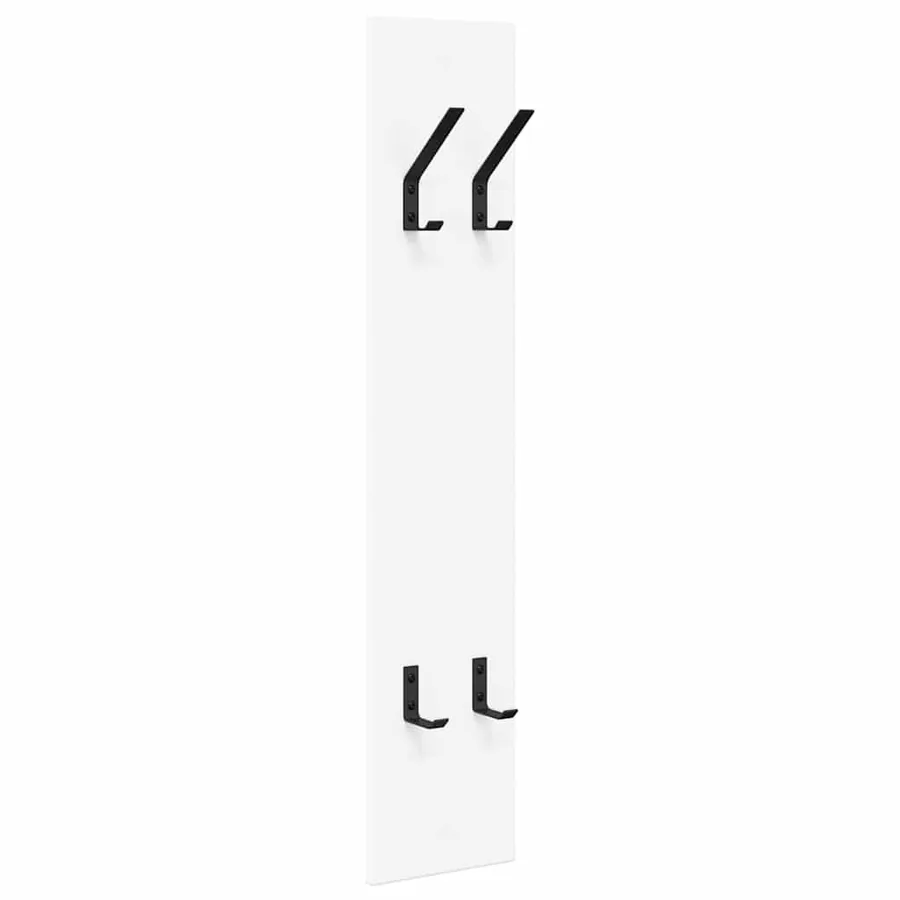 Porte-manteau mural Blanc 20 x 1,5 x 100 cm Bois d'ingénierie - 2