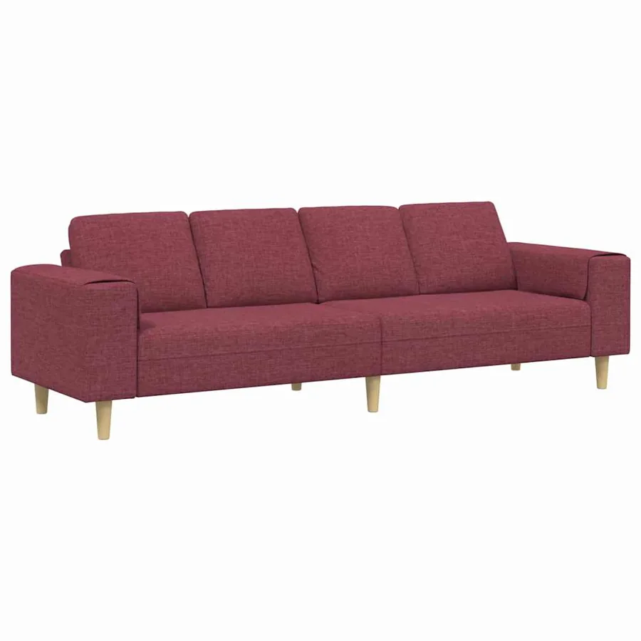 Canapé de salon Bordeaux 250 x 77 x 76 cm Polyester - 2