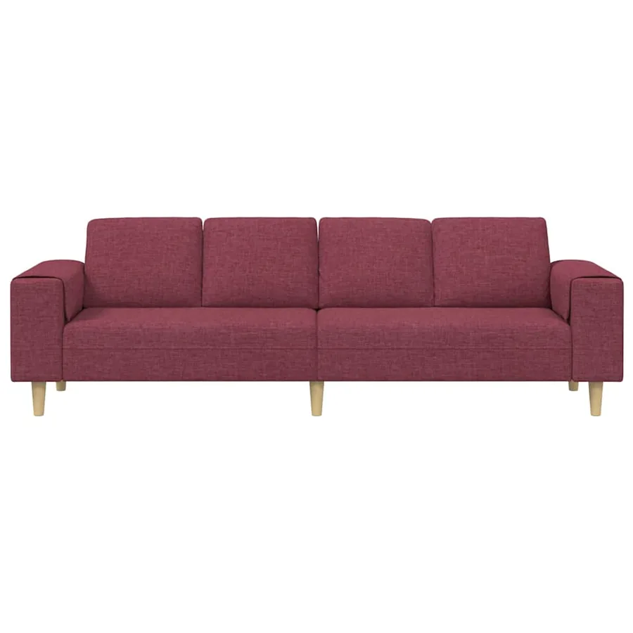 Canapé de salon Bordeaux 250 x 77 x 76 cm Polyester - 4