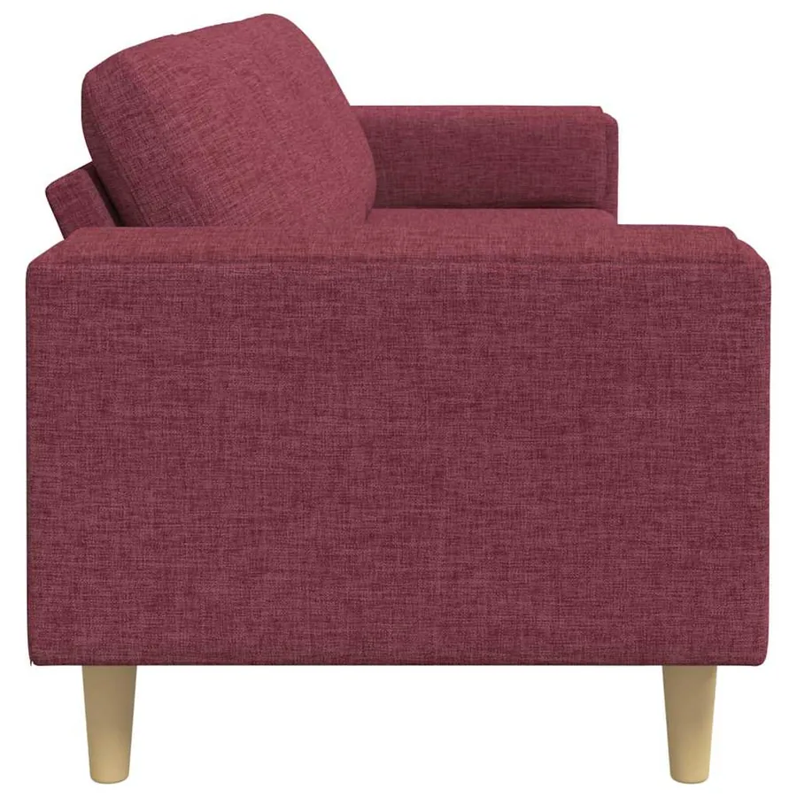 Canapé de salon Bordeaux 250 x 77 x 76 cm Polyester - 5