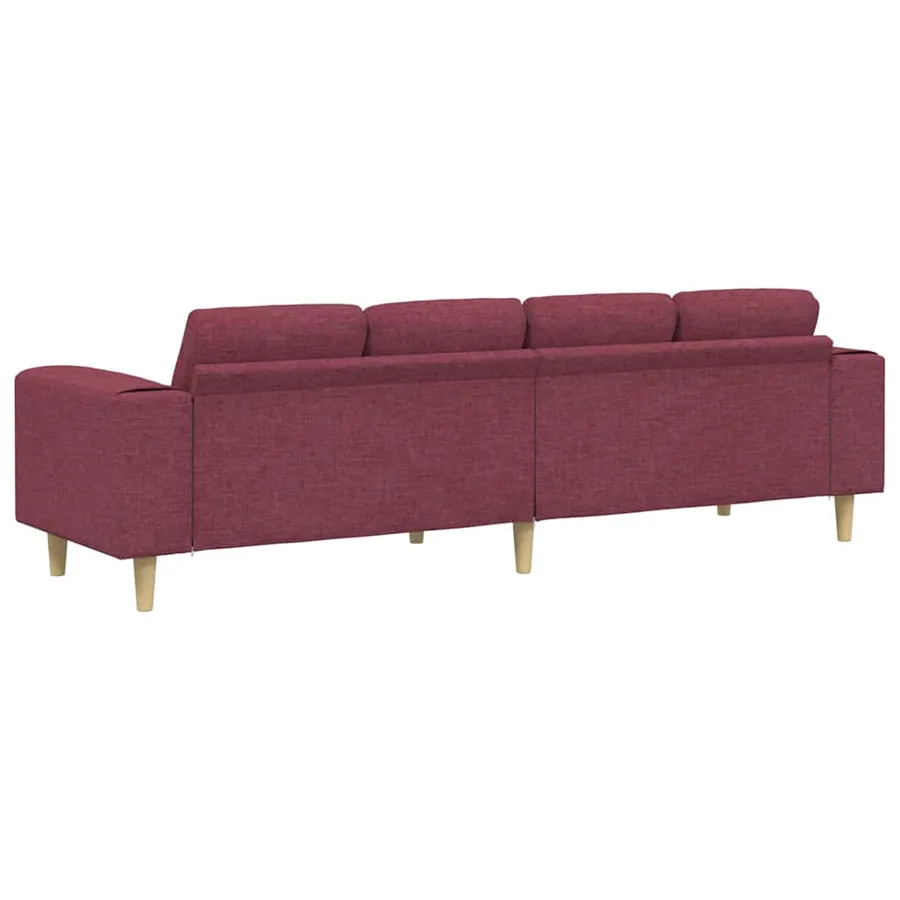 Canapé de salon Bordeaux 250 x 77 x 76 cm Polyester - 6