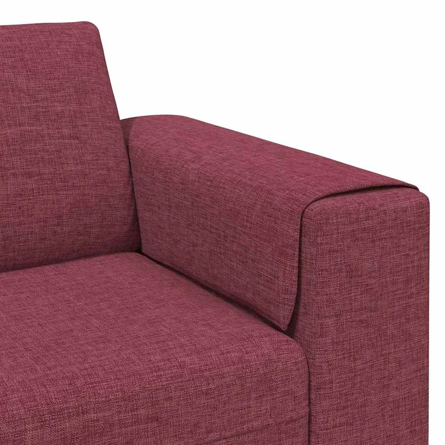 Canapé de salon Bordeaux 250 x 77 x 76 cm Polyester - 7
