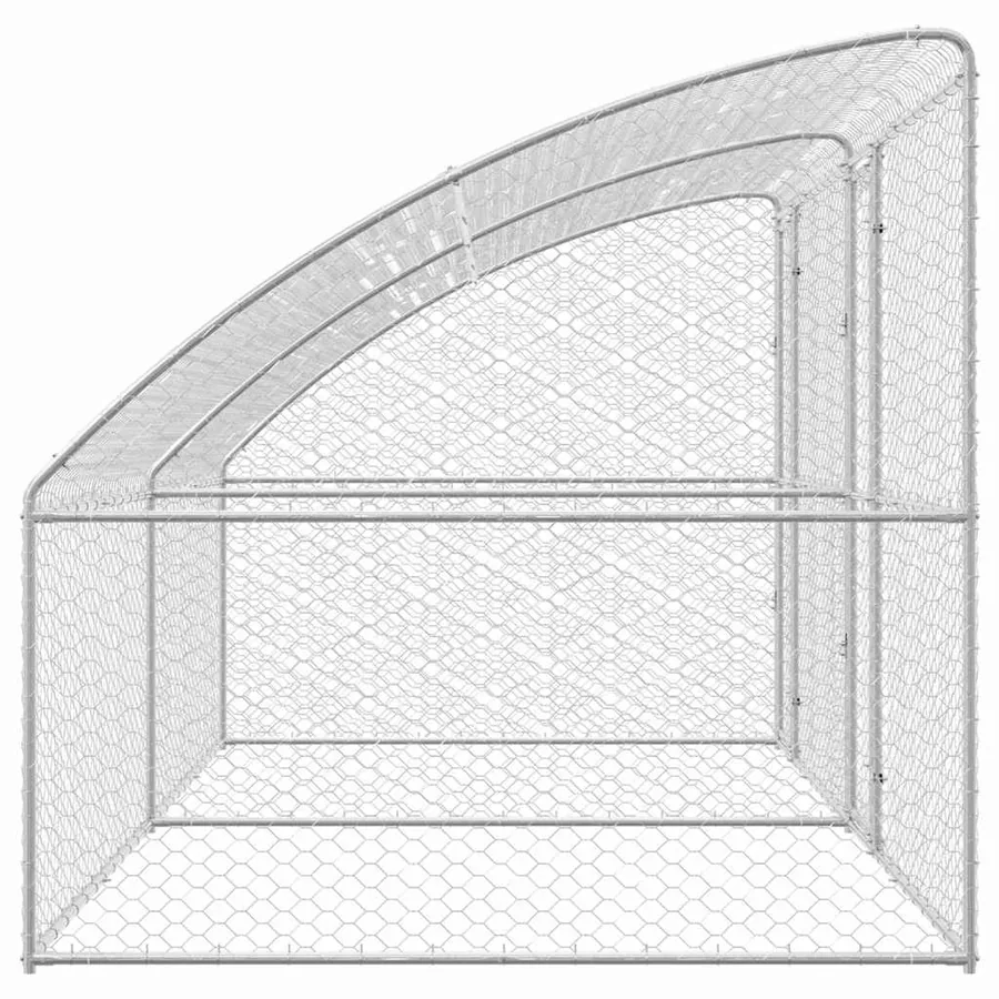 Kennel pour Chiens 2 pcs Argenté 4 x 2 x 2 m Acier galvanisé - 5