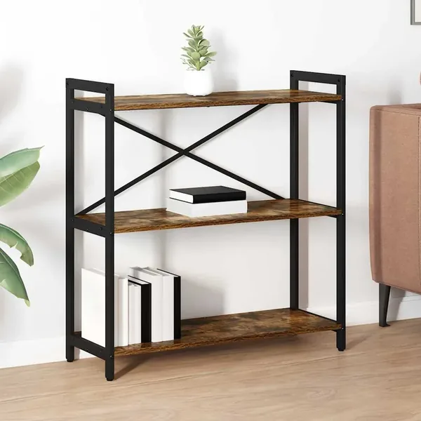 Étagère Chêne fumé 80 x 30 x 85 cm Bois d'ingénierie