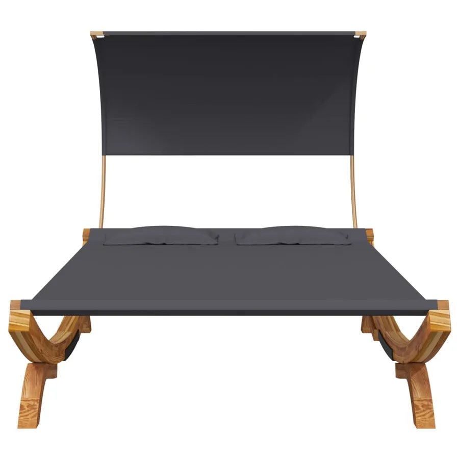 Daybed and Canopy 165x203x126 cm Bentwood Anthracite - 4