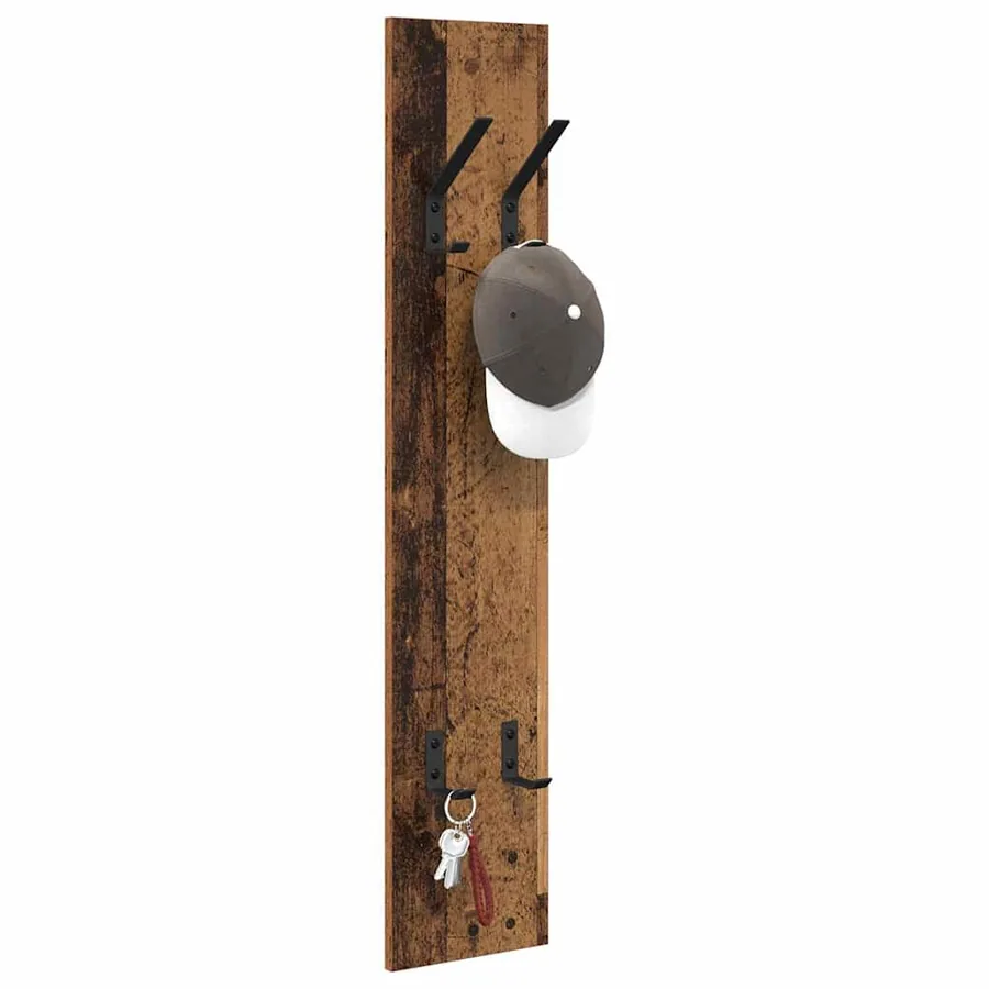 Porte-manteau mural Montage mural Bois ancien 20 x 1,5 x 100 cm - 3