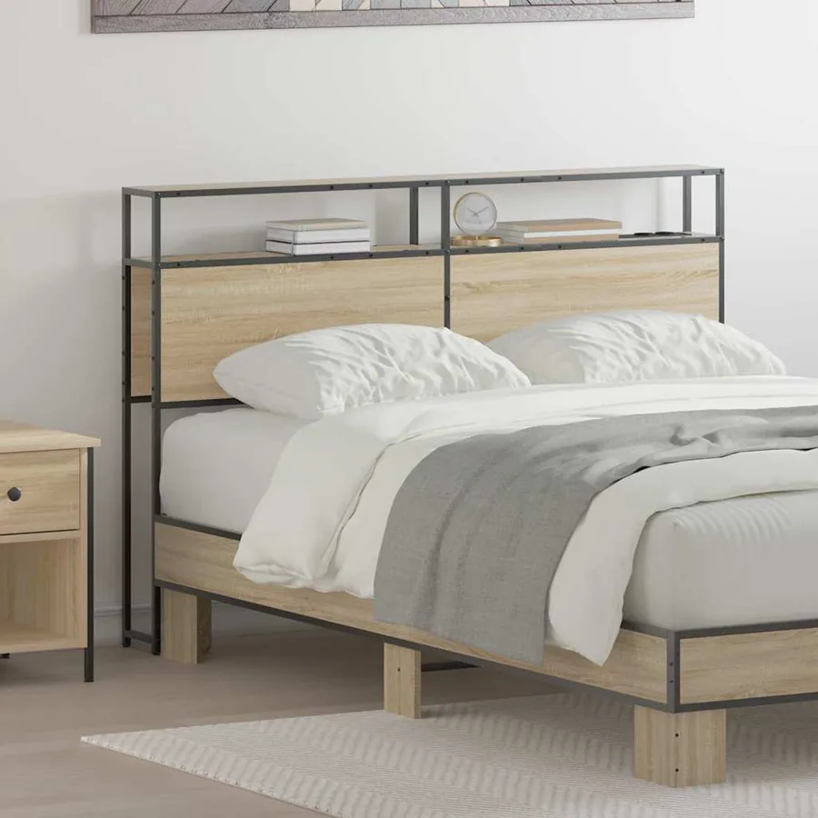 Tête de lit de rangement Chêne sonoma Bois d'ingénierie