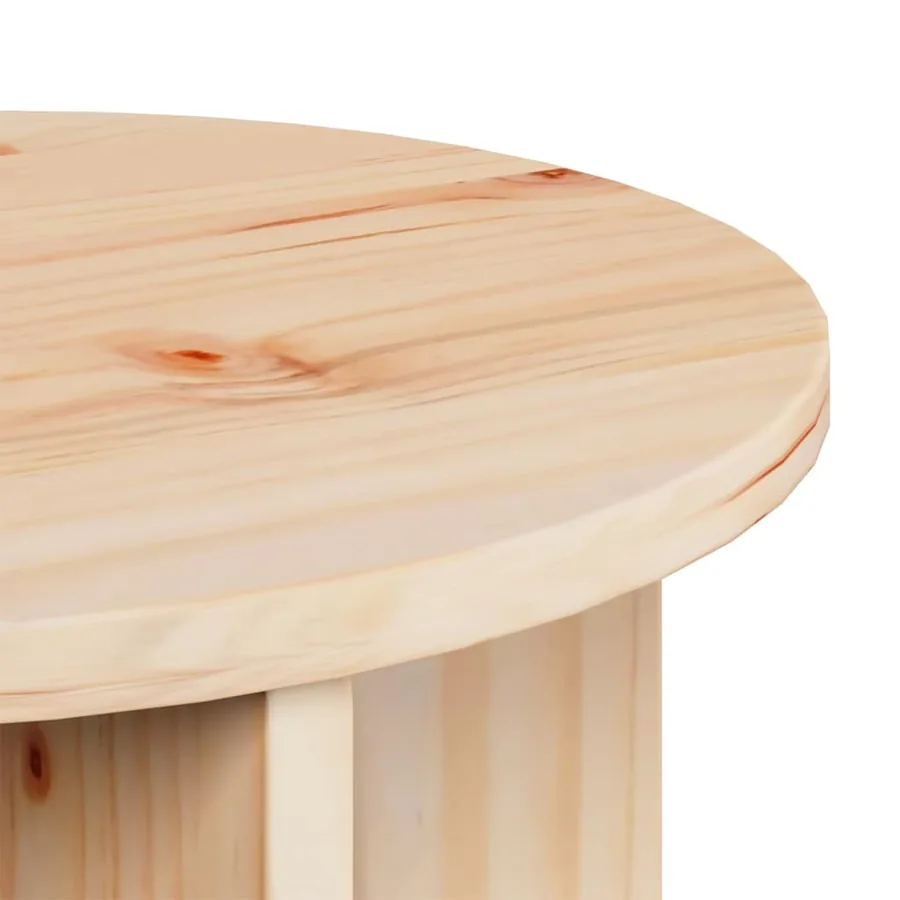 Table basse 2 pcs Naturel Bois de pin massif - 7
