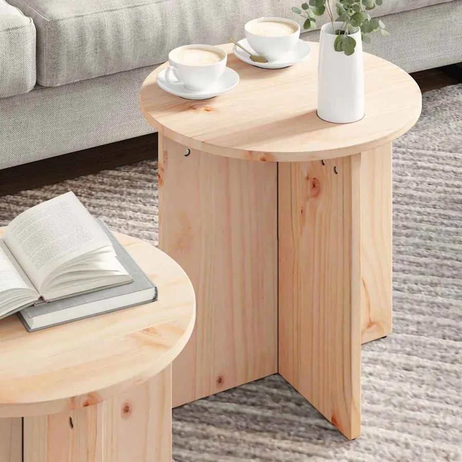 Table basse 2 pcs Naturel - 4